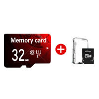 32g红黑(送小白盒+SD卡套) 标配|内存卡8/16/32/64g手机储存tf通用高速行车记录仪专用卡micr