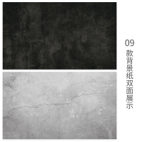 [09款]黑色/浅灰双面|大理石背景纸ins风拍照背景布美食拍摄道具装饰摆件饰品摆拍桌布小静物摄影复古木纹背景板网红B