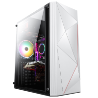 凌影白色豪华版| n2台式电脑机箱游戏机箱电源套大板atx机箱办公家用网吧背线I9