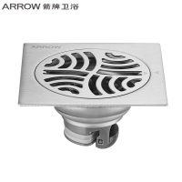 箭牌(ARROW)防臭防虫防返溢卫生间洗衣机方形弹簧式不锈钢地漏AF5115MSS/AF5116MSS(不含安装)