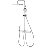 箭牌(ARROW)钢琴键四功能置物镀铬沐浴花洒AX3412CP