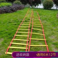 幼儿园教具儿童体能训练器材体育户外感统玩具跳房子跳圈圈跳格子|敏捷梯6米12节一条