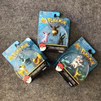 伊布家族 火太阳月亮叶冰仙子精灵中号玩具手办盒装|3盒一起9只