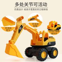 挖掘机玩具工程车套装回力滑行玩具车小汽车儿童男孩模型沙滩玩具