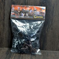 ő中世纪城堡古代士兵人军事打仗小人拼装火柴人模型套装儿童玩具|人马套装