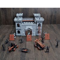 ő中世纪城堡古代士兵人军事打仗小人拼装火柴人模型套装儿童玩具|单盒城堡兵人