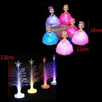 发光迷糊卡通娃娃七彩闪光娃娃女孩创意夜市地摊热卖套圈圈玩具|变色灯[迷糊娃娃+光纤树]平均发 1个