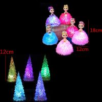 发光迷糊卡通娃娃七彩闪光娃娃女孩创意夜市地摊热卖套圈圈玩具|变色灯[迷糊娃娃+圣诞树]平均发 1个