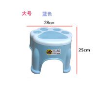 加厚儿童靠背椅子塑料家用小板凳幼儿园学习靠背椅儿童塑料防滑凳|蓝色加厚坐高25cm无靠背