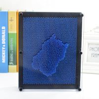 diy立体手摸儿童玩具克隆雕刻3D手印三维百变针创意摆件小礼物品|手印深蓝色 小号(12.5*9.5*4.5)