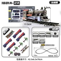 仿真六一儿童节礼物玩具火车男孩复蒸汽火车轨道古典电动高铁动车|复古款-经典A款 普通电池