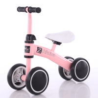 儿童平衡车1-3岁宝宝玩具小推车滑行车学步车婴幼儿礼物音乐轮滑|粉色调节版适合(75-100cm)