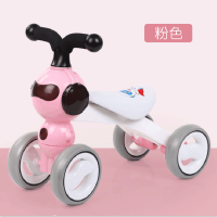 儿童平衡车1-3岁宝宝玩具小推车滑行车学步车婴幼儿礼物音乐轮滑|粉色音乐灯光版四轮