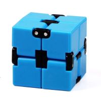 无限魔方手指玩具成人抗焦虑指尖解压魔方口袋儿童学生无聊玩物|魔方蓝色1只
