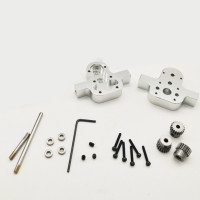 /C越野遥控车金属分动箱带370减速电机DIY升级改装波箱配件|金属分动箱/银色