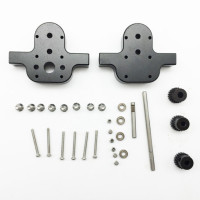 /C越野遥控车金属分动箱带370减速电机DIY升级改装波箱配件|金属分动箱/黑色