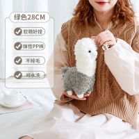 大号可爱毛绒玩具羊驼公仔睡觉抱枕儿童布娃娃女孩生日礼物|绿色 55cm