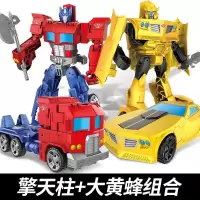 新品变形金刚玩具迷你世界皮肤擎天柱[买一变二]威震天坦克擎天|擎天柱+大黄蜂[合金版]