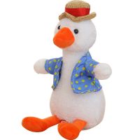 沙雕复读鸭子玩具录音会点头唱歌学人说话的加油公仔男生|白色复读鸭 电池款[手提袋装/送电池+螺丝刀]