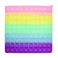 新款30CM大号马卡彩虹灭鼠先锋桌面智力玩具数学桌游犹太人思维棋|中号方荧光彩20CM