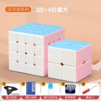 魔方马卡龙色二阶初学者三阶四阶磁力玩具开发智力金字塔|马卡龙24阶(中级挑战款) 送(还原手册.底座.视频.调节装备)