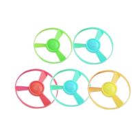 升级款发光竹蜻蜓儿童玩具飞碟陀螺手枪户外亲子互动游戏男孩益智|[不发光]5个普通飞碟