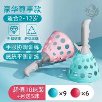 套圈地摊摆件彩色大号塑料空心彩虹圈环儿童抛圈圈的玩具全套货源|T39-[1粉拍+1蓝拍10球+另送