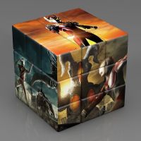 奥特曼神奇宝贝卡通创意三阶魔方玩具儿童益智魔方智力玩具礼物|奥特曼-战斗-小孔