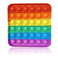 灭鼠先锋儿童心算益智桌面玩具 便携式犹太解压思维棋硅胶 popit|彩色(方形)