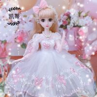 60厘米娃娃超大芭比娃娃套装女孩公主换装玩具单个BJD洋娃娃礼物|凯蒂(可眨眼) 无音乐版+赠品B+共4衣服+礼盒装