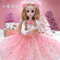 60厘米娃娃超大芭比娃娃套装女孩公主换装玩具单个BJD洋娃娃礼物|仙蒂(可眨眼) 音乐版+赠品B+共4衣服+礼盒装
