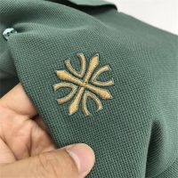 100%纯棉短袖T恤男翻领纯色刺绣夏季中年POLO衫男外贸尾单出口单