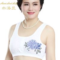 水洛兰中老年吊带文胸内衣女纯棉老人汗衫妈妈夏短背心胸罩薄款