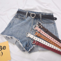 网红同款黑色爱心女士皮带细少女配牛仔裤腰带可爱装饰裤带百搭潮