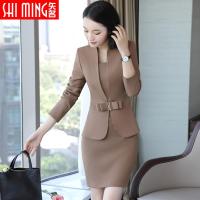 高档白领职业装套装女春秋装时尚气质连衣裙主持人西装套装工作服