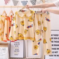 儿童睡衣春秋长袖新款套装卡通可爱公主女童宝宝中大童空调家居服