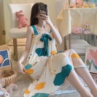 加肥加大码睡裙女夏季吊带睡衣纯棉宽松女士200斤可穿莫代尔长裙