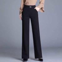 垂感阔腿裤女2020夏季新款时尚中年女裤免烫西裤直筒宽松高腰裤子
