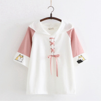 少女软妹可爱卡通印花短袖T恤2020夏季新款学生甜美系带短袖上衣