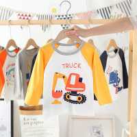 童装男童长袖T恤 20春秋新款纯棉韩版儿童打底衫 宝宝卡通上衣