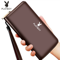 花花公子男士钱包男长款手包男手机包卡包手抓包男多卡位拉链长包