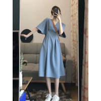 大码女装胖mm连衣裙夏季2020年新款遮肉显瘦胖妹妹法式长裙仙女裙