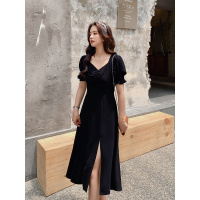 蓝语大码女装胖妹妹mm气质优雅连衣裙夏装新款收腰遮肉显瘦a字裙