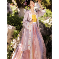 [华夏]原创汉服女汉韵阁芙蓉正品宋制百迭裙禙子齐腰一片式套装