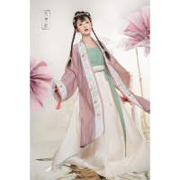 花神记 夏至 宋制汉服三件套齐腰夏季日常原创吊带少女四破三裥裙