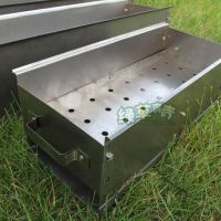 烧烤炉子木炭烧烤架子折叠户外羊肉串烤肉炉配件工具家用全套箱|长30*16cm[无网无腿需安装] 标配单烤炉[无赠品]