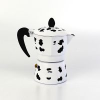 意式摩卡壶铝制八角咖啡壶煮咖啡壶 单阀摩卡壶 特价|奶牛款150ML送滤纸