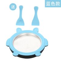 网红炒酸奶机家用小型炒冰机同款儿童炒冰盘免插电冰淇淋机|蓝色单机(2把炒冰铲)