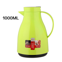 保温壶家用大容量保温水壶保温瓶糖果色咖啡壶玻璃内胆欧式热水瓶|绿色 1000ML