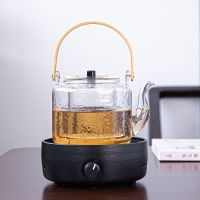 简约电陶炉茶炉煮茶器小型迷你铁壶烧水泡茶电热玻璃家用煮茶壶|千余(禅风黑)古月(蒸煮)